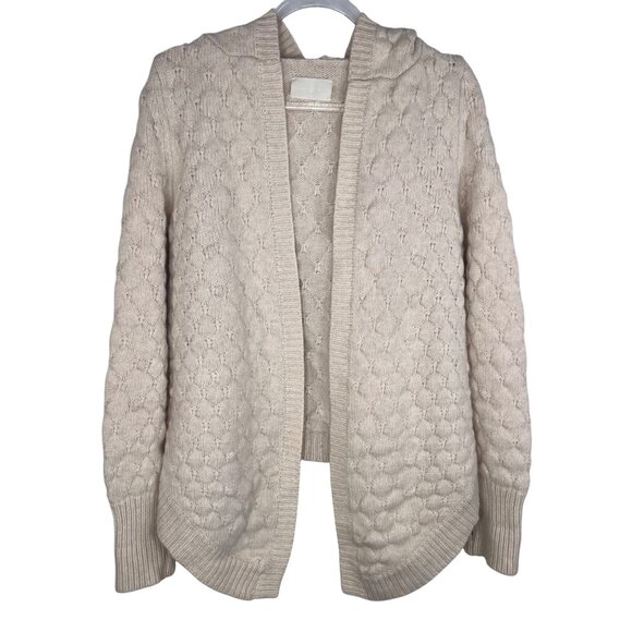 Zadig & Voltaire Vista Alpaca & Wool Hooded Cardigan in Ivory Size Size Small - Picture 1 of 8